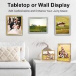 Enamel Picture Frames 4x6, 4 by 6 Gold Glittering Photo Frame with Real Glass & ... - Image 6