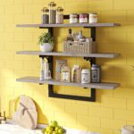 Bestier Floating Shelves for Wall, 32 inch Kitchen Shelves Wall Mounted, 3 Tier ... - Image 8
