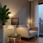 EUO 24" Gold Table Lamps Set of 2 with Black Shade, Modern Small Nightstand & En... - Image 8