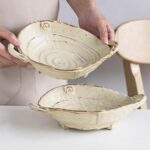 Retro Glazed Ceramic Serving Bowl with Handles Irregular Bowl Opening for Spaghe... - Image 6
