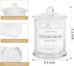 Volisnova 2 Pack Farmhouse Apothecary Jars with Lids - Glass Qtip Dispensers and... - Image 3