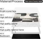 QKF Modern Abstract Wall Art Large Geometric Black and White 3 Piece Canvas Pain... - Image 6