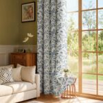 Rinwoc Modern Farmhouse Leaf and Floral Print Blackout Curtains Set of 2 Panels ... - Image 7