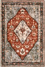 Lahome Felice Boho Tribal Area Rug - 2x3 Small Red Oriental Entryway Rugs for Be... - Image 8