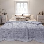 Chunky Knit Blanket Throw, Cute Hand Knit Chenille Throw Blanket for Sofa & Home... - Image 3