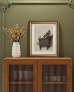 ARPEOTCY Vintage Gold Framed Bird Wall Art, Bedroom Bathroom Goldfinch Picture W... - Image 3