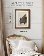 ARPEOTCY Vintage Gold Framed Bird Wall Art, Bedroom Bathroom Goldfinch Picture W... - Image 5