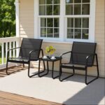 Gizoon Patio Chairs Set of 2, Patio Bistro Set 3PCS, Outdoor Patio Furniture Set... - Image 3