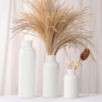 Small White Ceramic Vase Set of 3, Boho Modern White Flower Vase Room Decor, Far... - Image 4