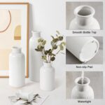 Small White Ceramic Vase Set of 3, Boho Modern White Flower Vase Room Decor, Far... - Image 6