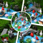 Canlierr 58 Pcs Miniature Garden Set, Fairy House Diorama Accessories Rockery Pa... - Image 5