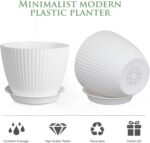 Meowell 7/6.2/5.5/5/4.5/4 inch Plant Pots, 6 Pack Flower Pots for Small Indoor O... - Image 5