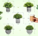 Lemonfilter Small Fake Plants, 5 Pack Mini Potted Artificial Eucalyptus Plant Gr... - Image 3