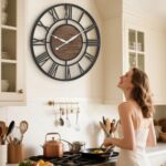 Pytha Sight 30 Inch Extra Large Giant Wall Clock,Oversized Round Silent Vintage ... - Image 7