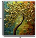 YaSheng Art - hand painted Wall Art, Modern Abstract 3D Textured Wall Art ,Golde... - Image 8
