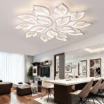110W Dimmable LED Ceiling Light with Remote Control Ceiling Lapm Modern 15-Leaf ... - Image 3