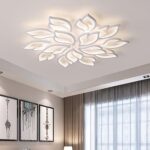 110W Dimmable LED Ceiling Light with Remote Control Ceiling Lapm Modern 15-Leaf ... - Image 5