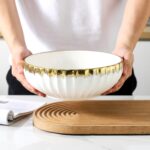 LETAOTAO Serving Bowls, 10 inch Extra Large Salad Bowl Set of 2, Ceramic Bowl wi... - Image 6