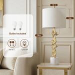 Sculptural Table Lamp Set of 2 for Living Room, 30" Tall Skinny End Table Lamps ... - Image 3