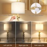 Sculptural Table Lamp Set of 2 for Living Room, 30" Tall Skinny End Table Lamps ... - Image 5