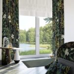 Botanical Curtains 100% Blackout 2 Panels Set Green Plant Black Out Curtain Blac... - Image 3