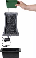 GOSSI Tabletop Water Fountain with LED Lights, Indoor Waterfall Fountain for Hom... - Image 6