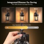 VIANIS Outdoor Porch Lights Wall Mount, 2-Pack Motion Sensor Porch Light with E2... - Image 5