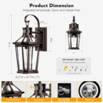 VIANIS Outdoor Porch Lights Wall Mount, 2-Pack Motion Sensor Porch Light with E2... - Image 7