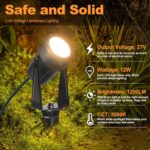Outdoor Landscape Lighting Waterproof with 45.9FT Cable & built-in LED Light, Lo... - Image 6