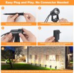 Outdoor Landscape Lighting Waterproof with 45.9FT Cable & built-in LED Light, Lo... - Image 8