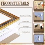 AceOrbit 16 Pcs Gold Vintage Picture Frames Gallery Wall Frame Set Antique Colla... - Image 5