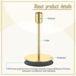 smtyle Gold Taper Candle Holders for Candlestick Candles Set of 3 Candelabra wit... - Image 4