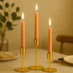 smtyle Gold Taper Candle Holders for Candlestick Candles Set of 3 Candelabra wit... - Image 5