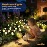 Solar Garden Lights Outdoor, 2Pack Solar Lights Garden Decor, Swaying Mushroom L... - Image 3