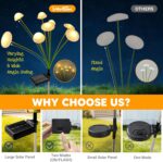 Solar Garden Lights Outdoor, 2Pack Solar Lights Garden Decor, Swaying Mushroom L... - Image 4