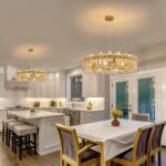 Modern Luxury K9 Crystal Chandelier 8-Lights Gold Round Pendant Light Easy Insta... - Image 8