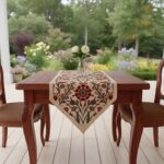Jacquard Woven Floral Table Runner 18x55 inches – Rustic Gobelin Tapestry Dining... - Image 4