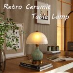 Glivpny Vintage Table Lamp for Living Room,16" Mid Century Modern Ceramic Lamps ... - Image 3