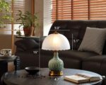 Glivpny Vintage Table Lamp for Living Room,16" Mid Century Modern Ceramic Lamps ... - Image 5