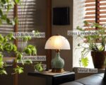 Glivpny Vintage Table Lamp for Living Room,16" Mid Century Modern Ceramic Lamps ... - Image 6