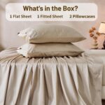 MEISHANG Extra Deep Pocket Cotton Sheets Queen Size - 100% Egyptian Cotton 1000 ... - Image 6