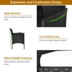 Tangkula Wicker Patio Conversation Furniture Set, Outdoor Furniture Set with Rem... - Image 8