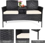 Tangkula Wicker Patio Conversation Furniture Set, Outdoor Furniture Set with Rem... - Image 9