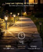 XMCOSY+ Solar Pathway Lights Outdoor, 8 Pack Decorative Crackled Glass Garden Li... - Image 5