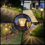 XMCOSY+ Solar Pathway Lights Outdoor, 8 Pack Decorative Crackled Glass Garden Li... - Image 7