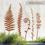 Metal Flowers for Outside,Garden Stakes Decorative,Flower Bed Decor Plant Stakes... - Image 3