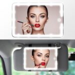 2PCS LED Mirror for Car Sun Visor Accessories,Mid-Size Car Visor Mirrors with 3-... - Image 3