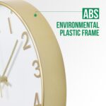 Wall Clock 12 Inch White-Gold Modern Simple Quartz Decorative Clock Non-Ticking ... - Image 5