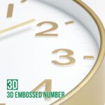 Wall Clock 12 Inch White-Gold Modern Simple Quartz Decorative Clock Non-Ticking ... - Image 7