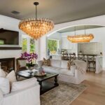 54" Black Rectangular Chandeliers for Dining Room, 12-Light 4 Tiered Large Smoke... - Image 8